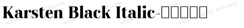 Karsten Black Italic字体转换
